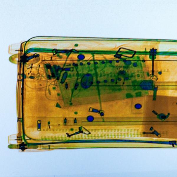 x-ray of a suitcase