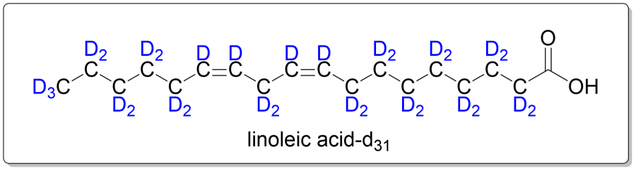 Chemical structure of deuterated linoleic acid
