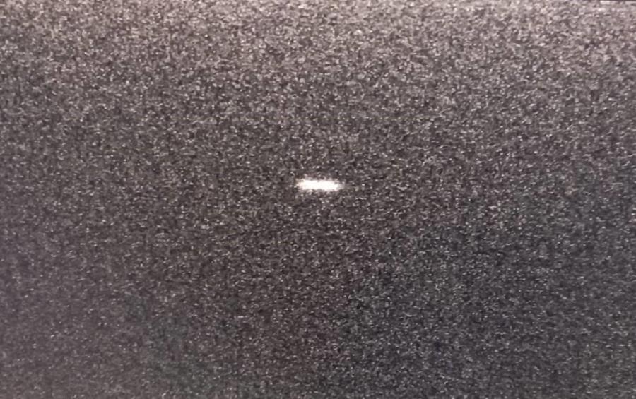 A grey screen with a small white rectangle in the middle.